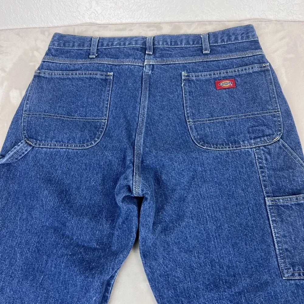 Y2K Dickies‎ Jeans Mens 38x32 Blue Denim Cotton Carpenter Workwear Grunge Skater